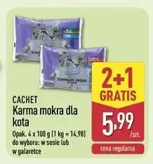 ALDI Karma dla kota kawałki mięsa w galaretce Cachet oferta