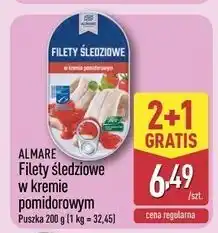 ALDI Filety śledziowe w kremie pomidorowym Almare oferta