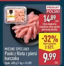 ALDI Paski z fileta piersi kurczaka Mięsne Specjały Zawsze Świeże (Aldi) oferta