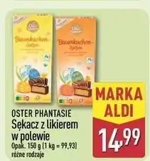 ALDI Sękacz z likierem w czekoladzie pomarańczowy Oster Phantasie oferta