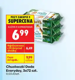 Biedronka Chusteczki Dada Everyday, 3x72 szt oferta