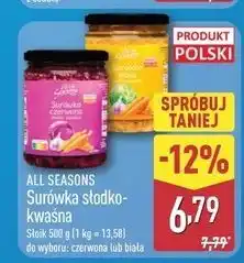 ALDI Surówka słoko-kwaśna biała All Seasons oferta
