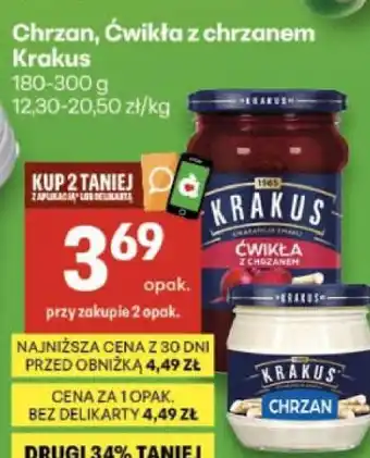 Delikatesy Centrum Chrzan, Ćwikła z chrzanem Krakus oferta