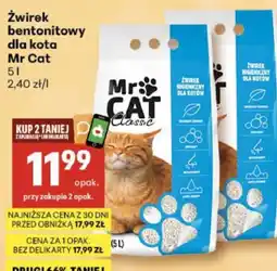 Delikatesy Centrum Żwirek bentonitowy dla kota Mr Cat oferta