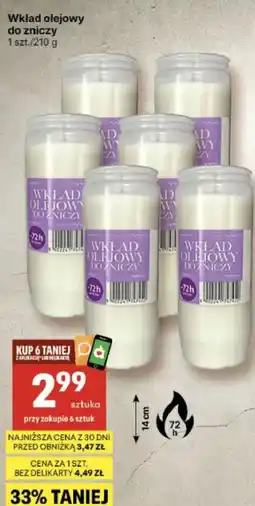 Delikatesy Centrum Wkład olejowy do zniczy 1 szt./210 g oferta