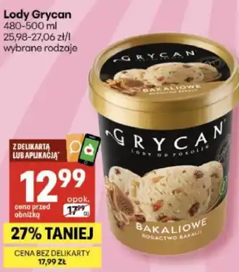 Delikatesy Centrum Lody Grycan oferta