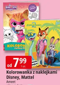 E.Leclerc Kolorowanka z naklejkami Disney, Mattel oferta