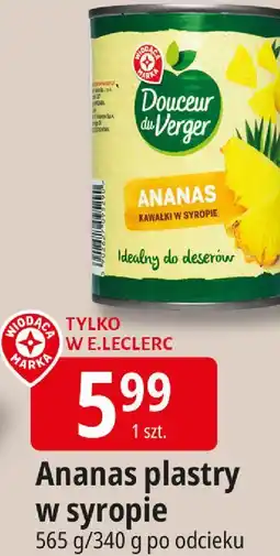 E.Leclerc Ananas plastry w syropie oferta