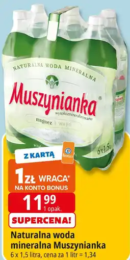 E.Leclerc Naturalna woda mineralna Muszynianka oferta