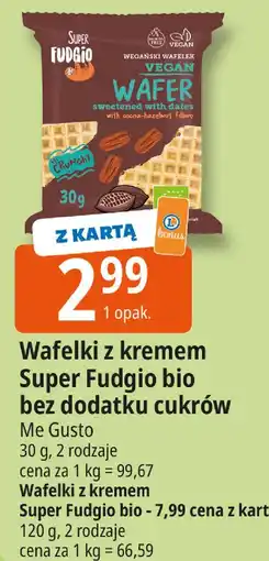 E.Leclerc Wafelki z kremem Super Fudgio bio bez dodatku cukrów oferta