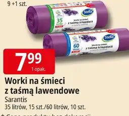 E.Leclerc Worki na śmieci z taśmą lawendowe oferta