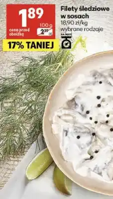 Delikatesy Centrum Filety śledziowe w sosach wybrane rodzaje oferta
