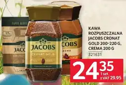 Selgros Kawa rozpuszczalna Jacobs Cronat Gold 200-220 g, Crema 200 g oferta