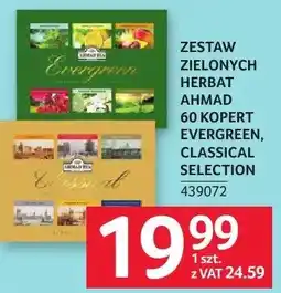 Selgros Herbata zestaw zielonych Evergreen Classical Selection 60 kopert oferta