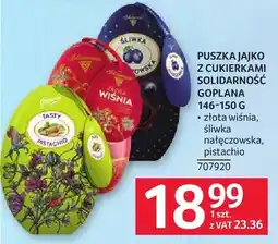 Selgros Puszka jajko z cukierkami solidarność 146-150g złota wiśnia, śliwka nałęczowska, pistachio oferta