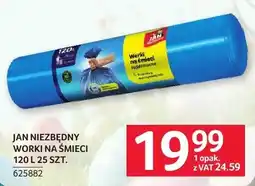 Selgros Worki na śmieci Jan Niezbędny 120l 25 szt oferta