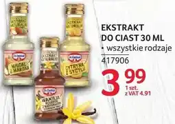 Selgros Ekstrakt do ciast Dr. Oetker 30ml - wszystkie rodzaje oferta