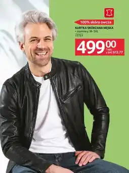 Selgros Kurtka skórzana męska rozmiary M-3XL oferta