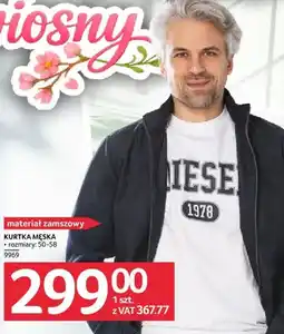 Selgros Kurtka męska materiał zamszowy rozmiary 50-58 oferta