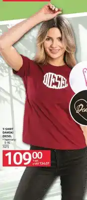 Selgros T-shirt damski Diesel rozmiary S-XL oferta
