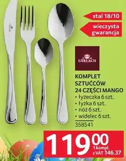 Selgros Komplet sztućców 24 części Gerlach Mango oferta