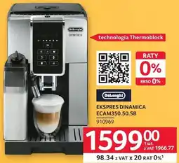 Selgros Ekspres do kawy DeLonghi Dinamica ECAM350.50.SB oferta
