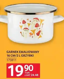Selgros Garnek emaliowany 16 cm/2L grzybki oferta