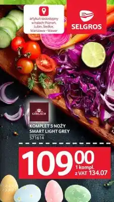 Selgros Komplet 5 noży Smart Light Grey Gerlach oferta
