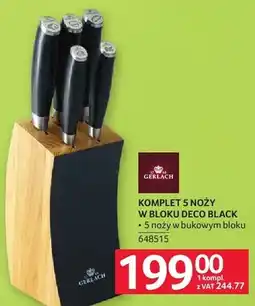 Selgros Komplet 5 noży w bloku Gerlach Deco Black oferta