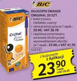 Selgros Długopis Orange Original 20 szt. BIC oferta