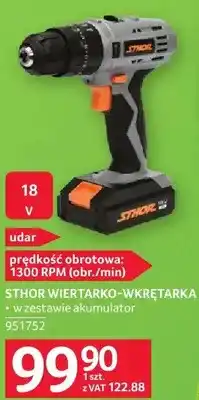 Selgros Wiertarko-wkrętarka akumulatorowa Sthor prędkość obrotowa: 0-1300 RPM oferta