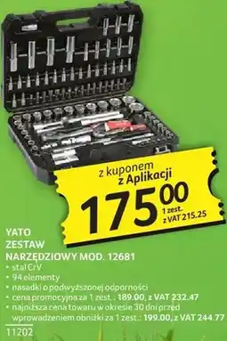Selgros Zestaw narzędziowy Yato mod. 12681 94-elem oferta