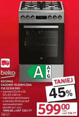 Selgros Kuchnia gazowo-elektryczna BEKO oferta