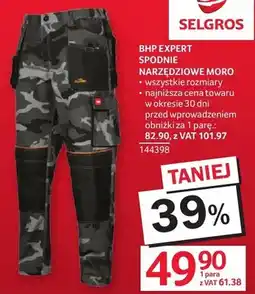 Selgros Spodnie narzędziowe MORO BHP Expert oferta
