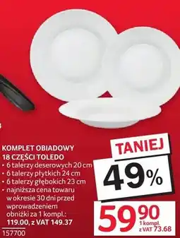 Selgros Komplet obiadowy 18 części TALERZY oferta