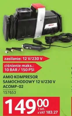 Selgros Kompresor samochodowy Amio 12V/230V zasilanie: 12 V/230 V ciśnienie maks.: 10 BAR / 150 PSI oferta