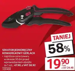 Selgros Sekator jednoręczny kowadełkowy Gerlach oferta