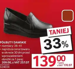 Selgros Półbuty damskie rozmiary 36-41 oferta