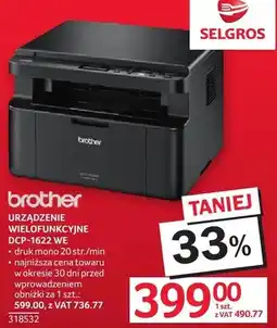 Selgros Urządzenie wielofunkcyjne brother DCP-1622 WE oferta