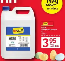 Selgros Woda demineralizowana TOPSELLER oferta