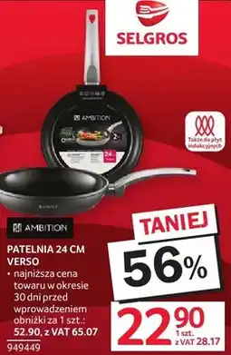 Selgros Patelnia Verso 24cm oferta