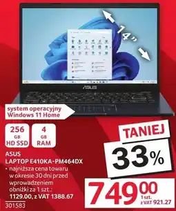Selgros Laptop ASUS E410RA-PM464DX oferta