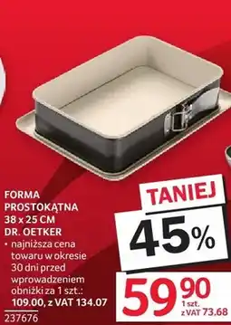 Selgros Forma prostokątna 38 x 25 CM DR. AMBITION oferta