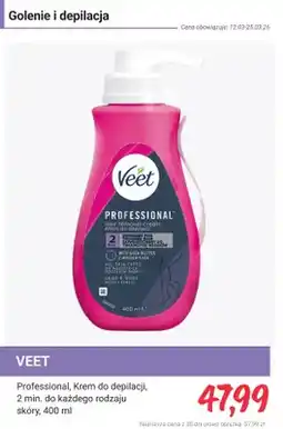 Rossmann Krem do depilacji Professional, 2 min. do każdego rodzaju skóry oferta