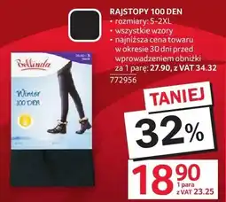 Selgros Rajstopy 100 den rozmiary S-2XL oferta