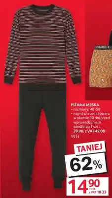 Selgros Piżama męska rozmiary 48-58 oferta