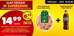 Biedronka Zestaw: Pizza Pepperoni Gusto Bello 430g + napój gazowany Pepsi 500ml oferta