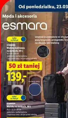 Lidl Walizka kabinowa na kółkach oferta