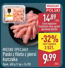 ALDI Paski z fileta z kurczaka Mięsne Specjały oferta