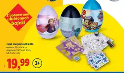Lidl Jajko niespodzianka XXL Psi Patrol/Stitch/Kraina Lodu oferta